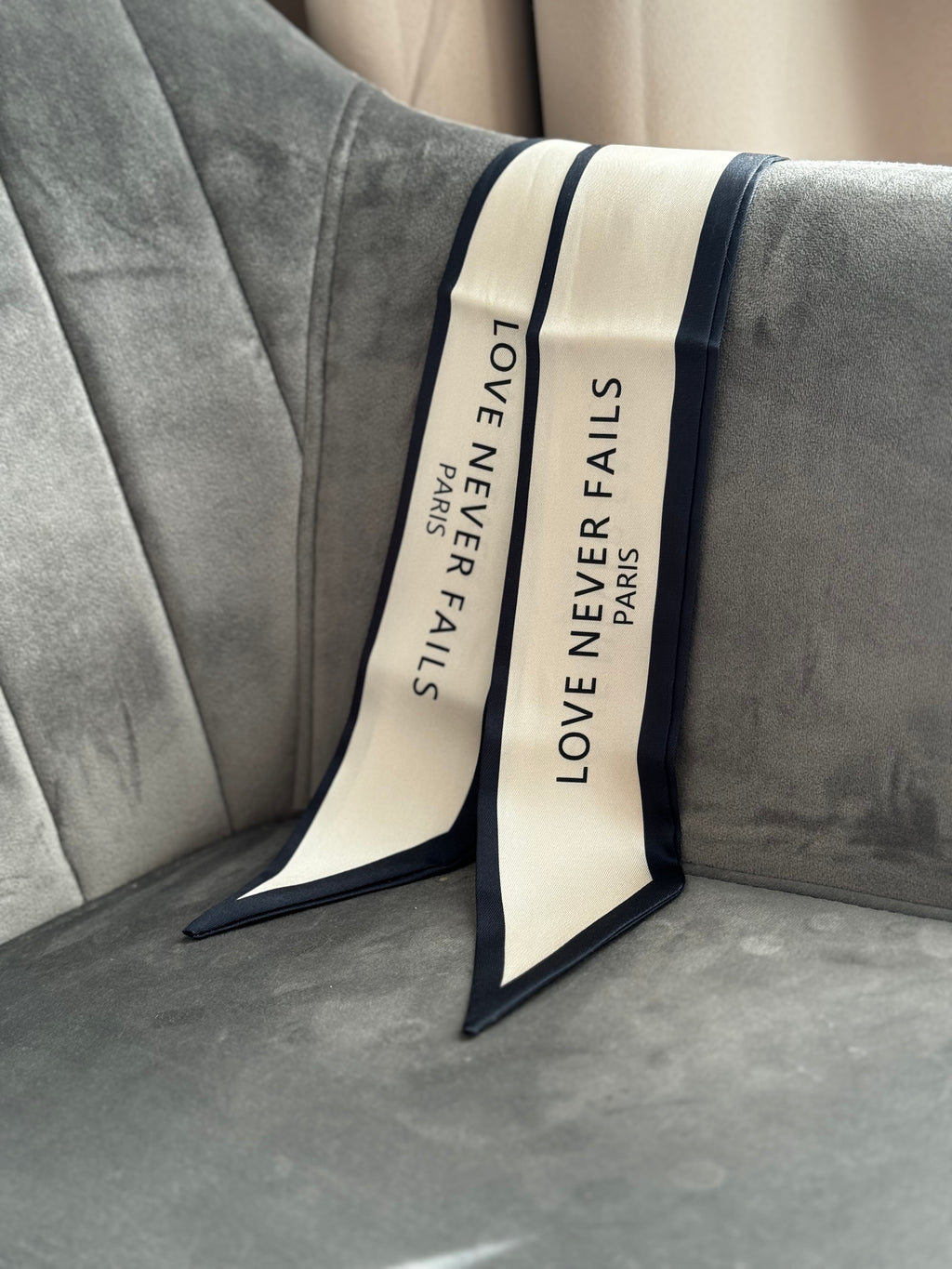 Love Never Fails Crème Scarf